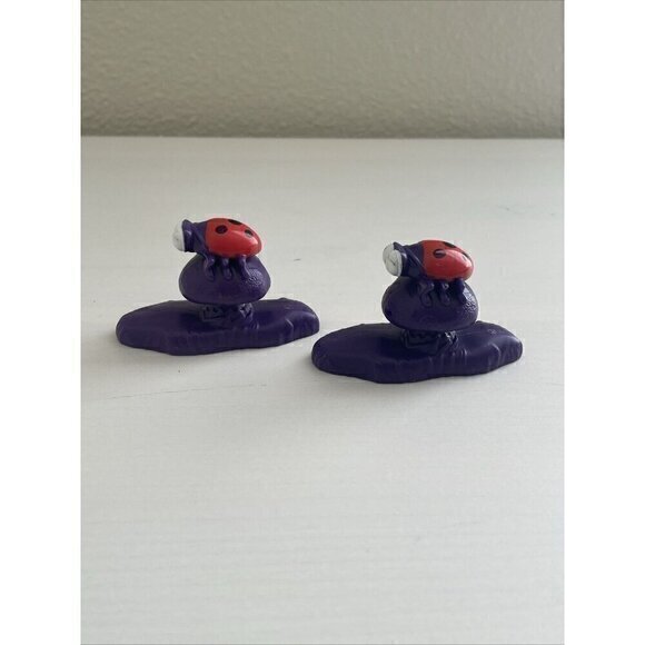 Vintage Purple Worm Ladybug Hat Figurine Toy Collectible Cute Decor - Picture 2 of 6